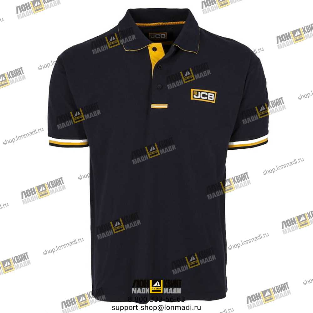 Футболка-поло, цвет темно-синий (S) JCB JCB1830S