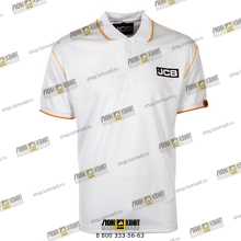 Рубашка-поло JCB белая, 100% полиэстер, (XXXL) Part № JCB1272XXXL JCB